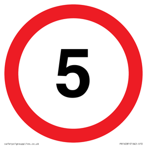 5mph or 5kph road speed sign